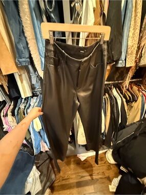 Express Black Faux Leather Pants